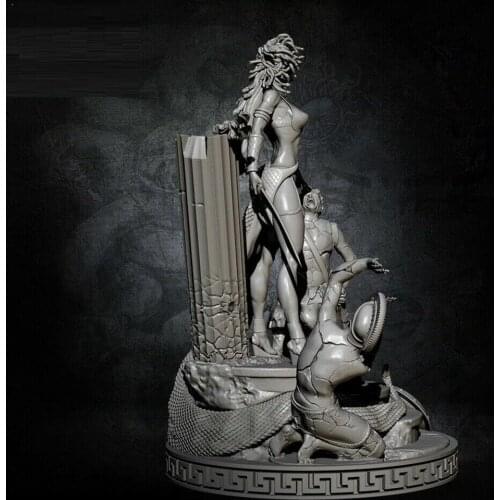 1:32 Scale Resin Figure Unpainted Model Kit Figure Unpainted Unassambled Queen Medusa Collect H1M3