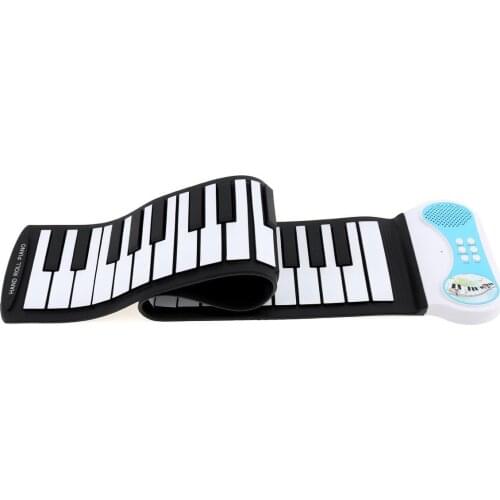 49 Keys Flexible Hand Roll Up Piano Electronic Keyboard Organ Enlightenment Music Gift for Children Students Music Performance
