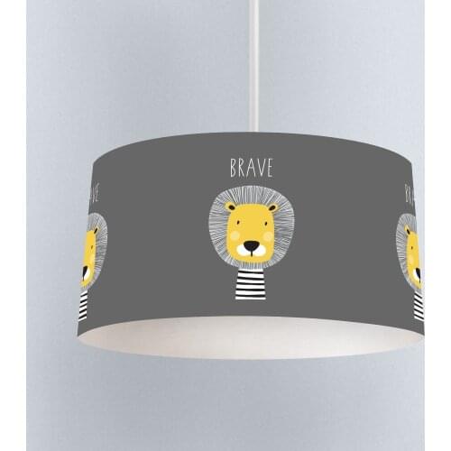 Brave Lion Boy Printing Patterned Kids Baby Room Bedroom Light Pendant Lamp Chandelier