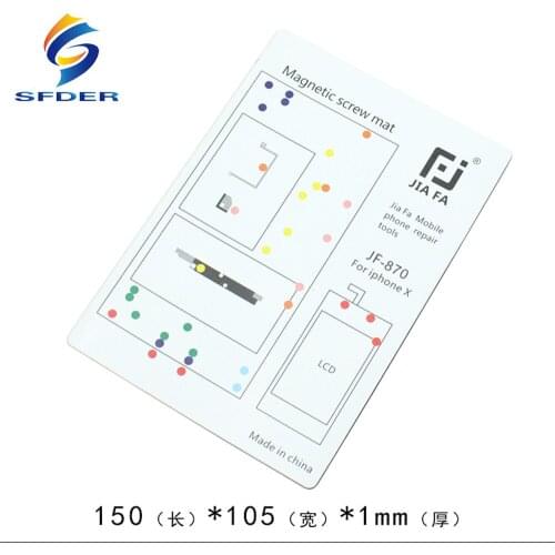 JF-870 19pcs/lot Full Set For Phone Magnetic Screw Mat With Screw Map For IPhone 4-8/X/XS/XR/XSMAX/IP11/IP11 PRO/MAX Tools