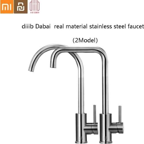 Diiib Dabai Real Material Stainless Steel Kitchen Faucet Mixers Sink Tap Kitchen Faucet Modern Hot and Cold Water Form Xiaomi