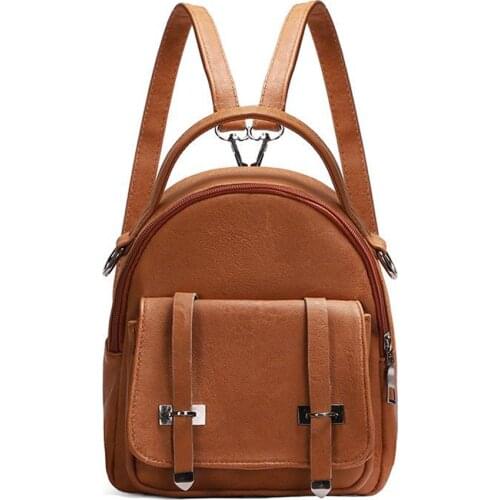 Mini PVC Backpack Adjustable Shoulder Strap Wear-resistant Bag for Women Girls Best Sale-WT