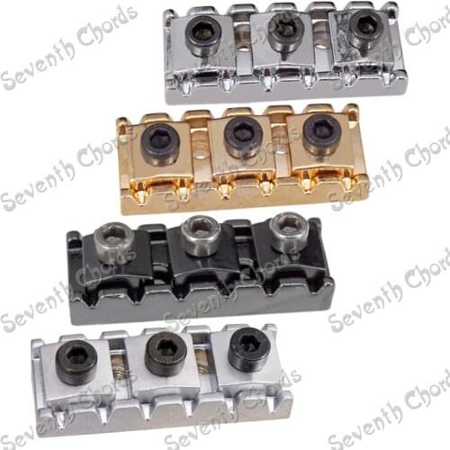 A Set Electric Guitar Double Locking Systyem Tremolo Bridge String Locked Nut - Chrome & Black & Gold choose / 43mm