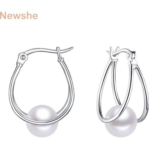 Серьги-кольца Newshe China At AliExpress