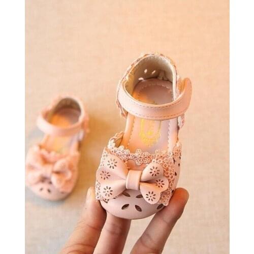 2020 New BowTie Lace Princess Hot Sale PU Leather Baby Loafers Boy Summer Girls Sandals Sneakers Kids Shoes