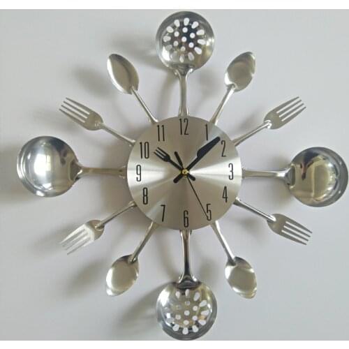 New special offer Modern wall clock knife kitchen clocks watch decorationQuartz Needle Europe metal
