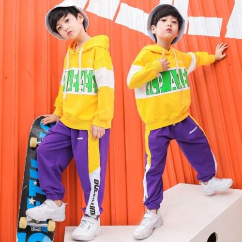 Kids Hip Hop Hoodies Clothing for Girls Boys Sweatshirt Jogger Pants Jazz Dance Costumes Set Ballroom Dancing Clothes Outfits