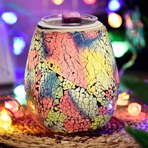 Premium Glass Electric Aroma Diffuser Led Candle Warmer Bedroom Coffee Yoga with