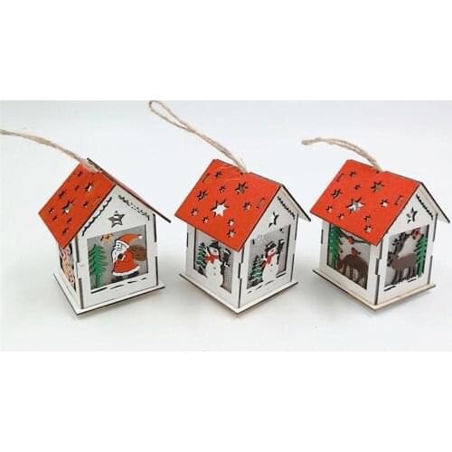 Christmas Decorations Luminous Snow House Hotel Bar Christmas Tree Decoration Ornaments Diy Gift Window Decoration