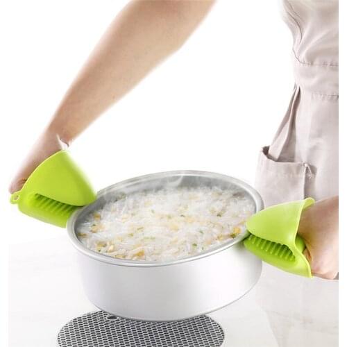 Silicone Gloves Kitchen Gadgets Non-slip Gripper Oven Heat Insulated Finger Gloves Cooking Tools Microwave Kitchen Accessories