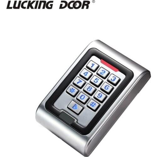 Access Control System Proximity Card Standalone 2000 Users 13.56MHZ Door Access Control Waterproof Metal Keypad RFID K8EM-W