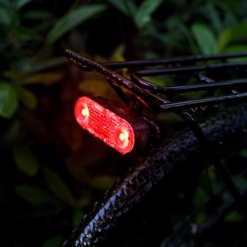 LED Bike Rack Taillight USB Charging Bicycle Luggage Rack Rear Seat Reflective Lights Smart Braking Lamp Cycling Accessories