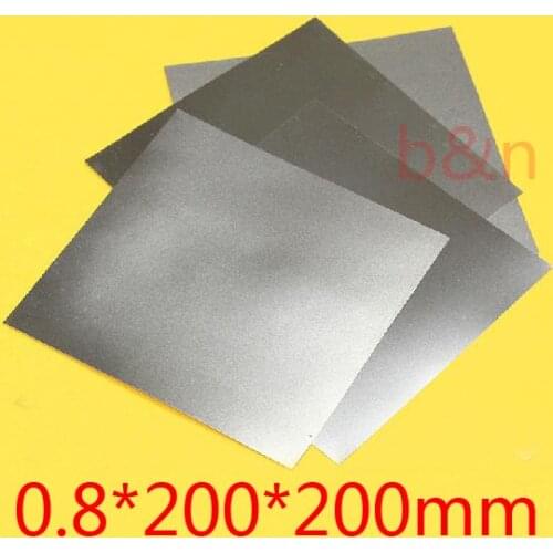 0.8mm*200*200 0.8mm thickness titanium Ti plate dynamic sheet TA2 GR2 ti-alloy plate pure tisheets Ti chip board panel