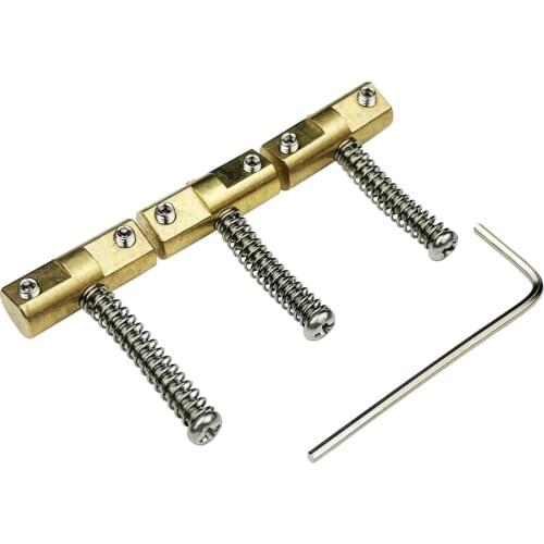 A Set OF Three Wilkinson Electric Guitar Brass Guitar Bridge Compensated Saddles for TL tele Replacement Part