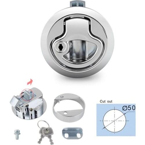 Flush Pull Slam Latch Hatch With Lock 1/2 Inch Door For RV Marine Boat Suitable For Replacement For Southco M1-43