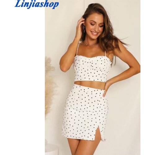 Summer Sling Short Skirt Set Love Print Casual Ladies Zipper Mini Skirt Ladies Tight-fitting Elegant Temperament Skirt