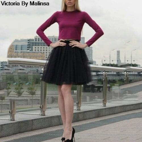 Women Sexy Femme Faldas Rokken Ball Gown Hidden Zipper Saia Secret Custom Shor Ball Gown tutu Skirts Black Tulle Skirt