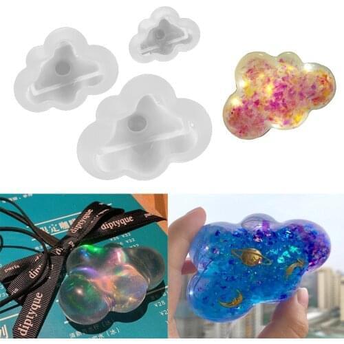 1 Pcs 3D Transparent Cloud Mousse Soap Crafts Silicone Mould DIY Cake Decoration Epoxy Resin Molds For Jewelry Making Components