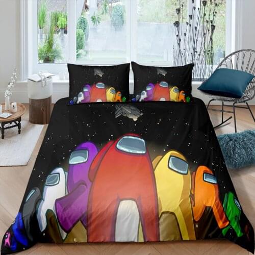 3D Cartoon Printing Duvet Cover Black Series Comforter Bedding Set Luxury 2/3pcs Quilt Cover Single Double Queen King Size