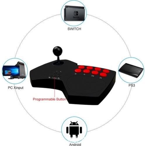 4 in 1 Usb Fighting Game Arcade Joystick Computer TV Set-top Box Tablet Smart Phone Win10 Video Games Rocker Android PC Gamepad