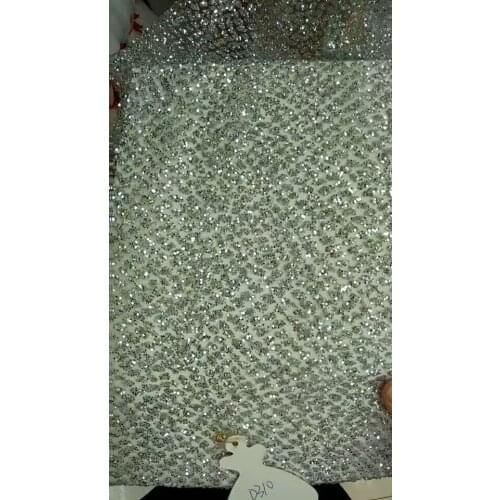 5yards AHD310 silver dobby dot african dobby hand print glued glitter net mesh lace for sawing/lady dress/wedding