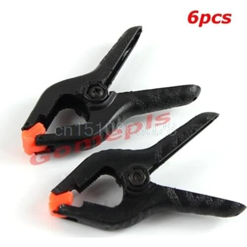 6PCS Hard Plastic Micro Spring Clamps Set DIY Tools Grip Clips