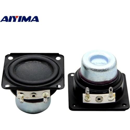 AIYIMA 2Pcs 48MM Portable Audio Mini Speaker Units 4 Ohm 10W DIY Bass Loudspeaker Woofer Speaker Amplifier For Home Theater