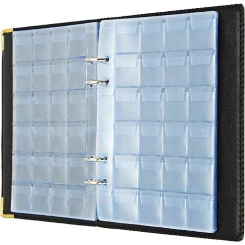Leather Coin album 480 Pieces Pockets Coin Album For Coins Pockets Tokens Commemorative Coin Medallions Badges Collection Book