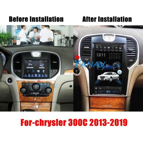 13.3 Inch Android HD Vertical Screen Car Radio For-Chrysler 300C 2013-2019 GPS Navigation Car Tesla Stereo Multimedia DVD Player