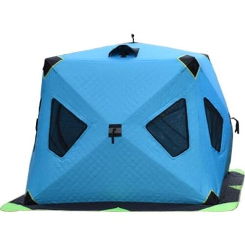 1.8*1.8*1.6M Automatic Ice Fishing House Winter Cold-proof Warmth Thickening Plus Cotton Outdoor Camping Fishing Equipment