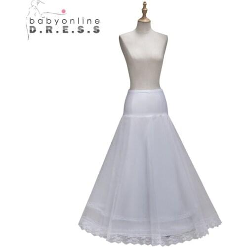 Babyonlinedress 3 Layers Lace Edge Mermaid Petticoat Hoop Crinoline Underskirt Wedding Accessories Jupon Tulle Mariage