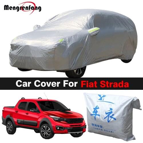 Full Car Cover Outdoor Truck Anti-UV Sun Shade Snow Rain Resistant Cover Dust Proof For Fiat Strada