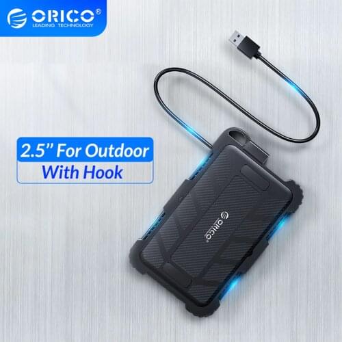 ORICO External hard drive 2.5 Inch USB3.0 HDD Case Triple Protection With Hook Waterproof Shockproof Dustproof Hard Disk Box