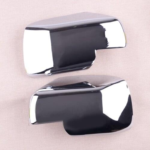 CITALL 1 Pair Side Mirror Cover Cap Fit For Land Rover Discovery Freelander 2 Range Rover Sport 2006 2007 2008 Chrome