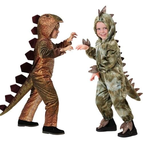 2021 Halloween Childrens Dinosaur Costumes World Tyrannosaurus Cosplay Jumpsuits Stage Party Cos Suits For Kids Christmas Gifts