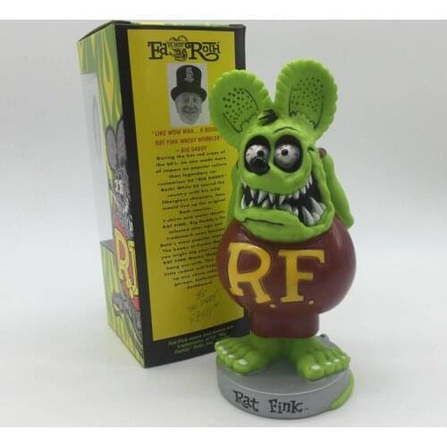 19cm Fuko hard PVC PUNK RF Rat Fink Action Figure Doll terror cartoon Halloween decoration d12