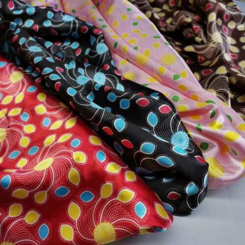 Ethnic Soft Satin Sateen tilda craft Fabric silky printed DIY sewing ribbon Fabrics