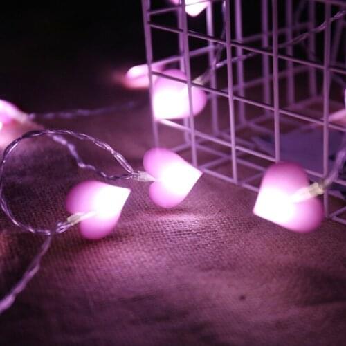 1M 3M Led Love Heart Wedding String Fairy Light Christmas LED Led Battery String Light Indoor Party Garden Garland lighting