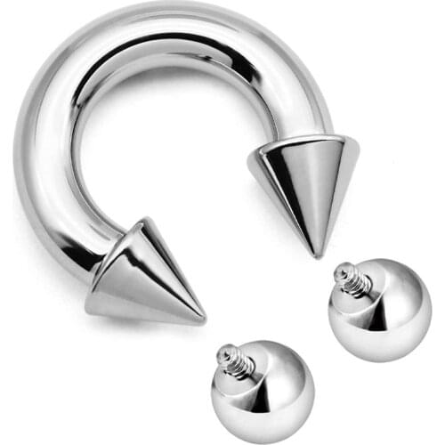 Pussy piercing PA Ring with Replacement Balls Internally Threaded Circular Barbells Horseshoe Surgical Pierced Body