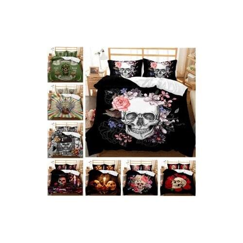 Gothic Skull Duvet Cover 3D Prints Quilt Cover Twin Bedding Set Beauty Skeleton Bedroom Comforter Cover Single Double Bedclothes