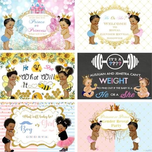 LEVOO Prince Princess Gender Reveal Party Backdrop Royal Baby Shower Background Photography Photo Studio Photophone Supplies