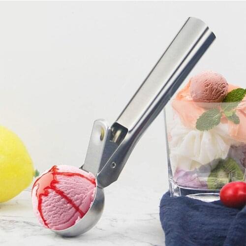 Ice Cream Scoop Stainless Steel Ice Cream Scooper Cookie Spoon Watermelon Baller Scoops Fruit Dessert Spoons Kitchen Tools