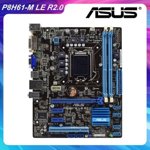 P8H61-M LE R2.0 For Asus intel H61 lga 1155 motherboard DDR3 RAM USB2.0 16G Used Desktop PC Motherboard 1155 PCI-E 3.0 x16 slots