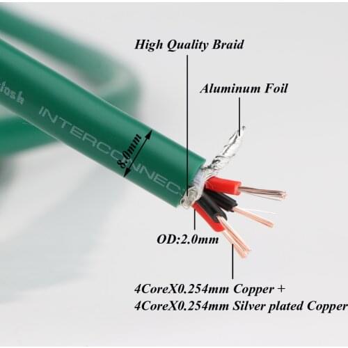 McIntosh 2328 5N OCC copper silver plated hybrid interconnect cable RCA single wire audio vide extend line RCA Cable