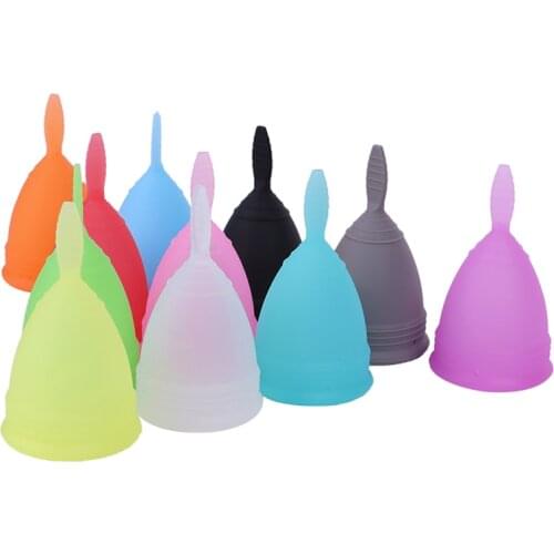 Medical Grade Silicone Menstrual Cup Set Black Feminine Hygiene Cups Copa Menstrual Cup Coupe Menstruelle