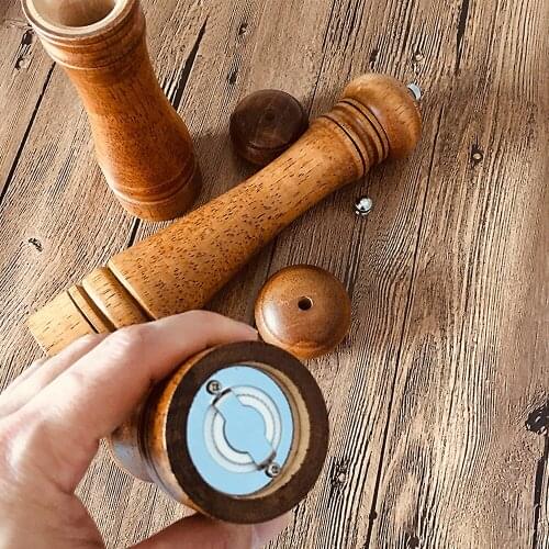 Chef Cooking Oak Wood Pepper Grinder Natural Durable Hand Rotate Movement Grinders Tools Kitchen Accessories