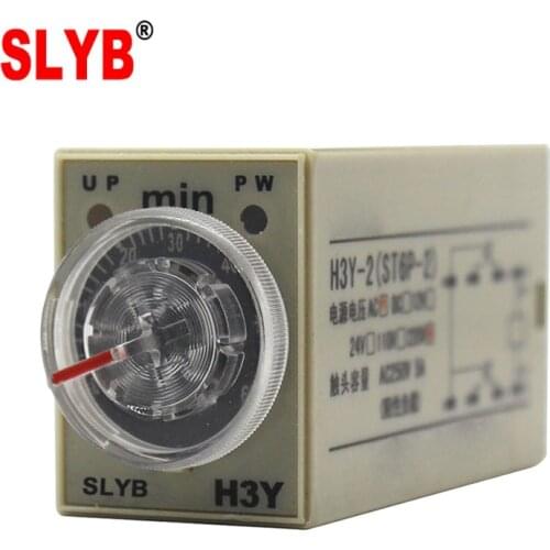 Mini Indicator Time Delay Relay H3Y-2 12V Industrial Electric Adjustable Timer 220V 3A Seconds and Minutes