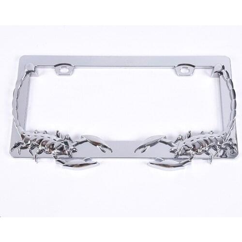Multi-purpose License Plate Frame Eagle Skull Flame Chain Scorpion Dragon Car Decoration Accessories