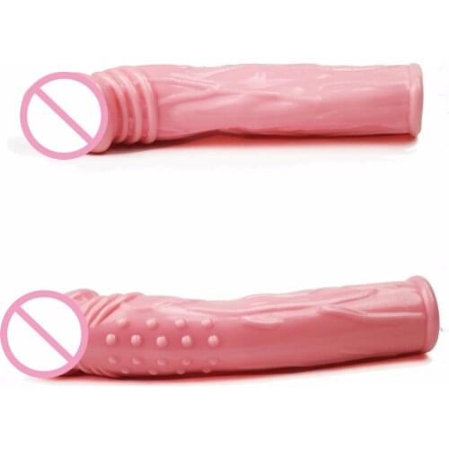Medical silicone reusable condoms male penis lengthening soft dick ring extension sleeves couples sex toys for men Lover game