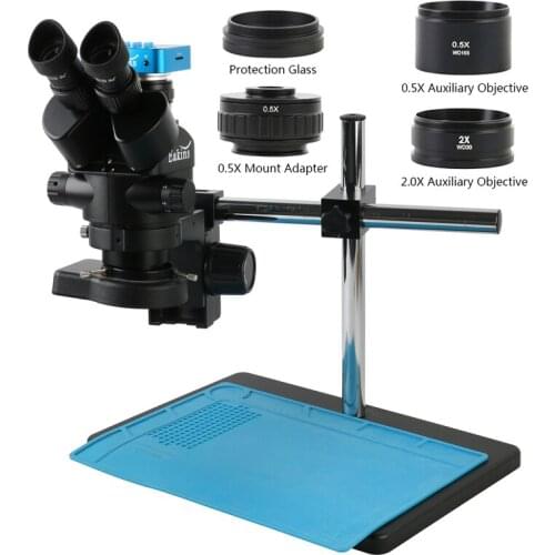 7.5X -45X 3.5X-90X Simul-Focal Industrial Trinocular Stereo Microscope 1080P 36MP 2K HDMI USB Video Camera For Phone PCB Repair